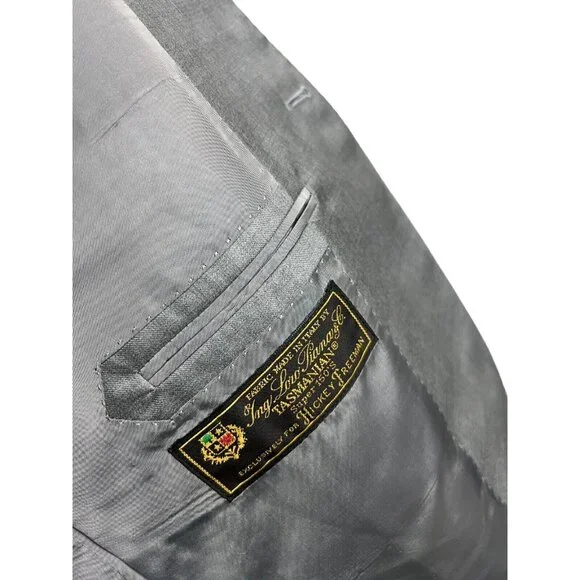 Hickey Freeman X Loro Piana Super 150's Sport Coat Jacket Gray Men's 44R Nice